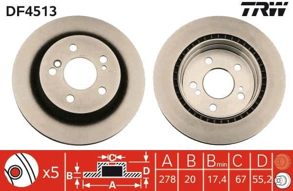 Brake Disc DF4513 - image 2