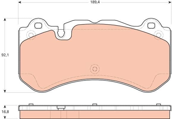 Brake Pad Set, disc brake GDB1710 - image 2