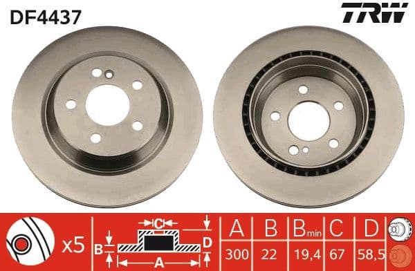 Brake Disc DF4437 - image 3