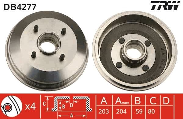 Brake Drum DB4277 - image 3