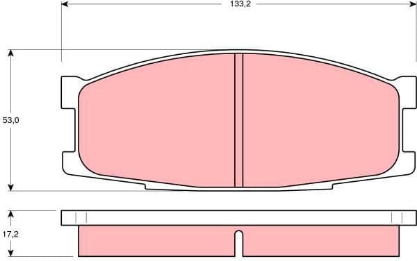 Brake Pad Set, disc brake GDB1022 - image 2