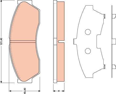 Brake Pad Set, disc brake GDB1796 - image 2