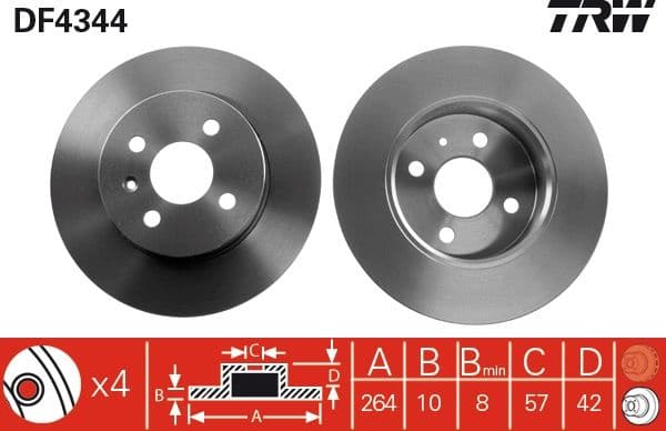 Brake Disc DF4344 - image 3