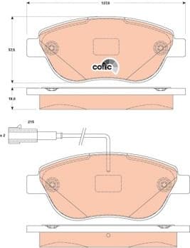 Brake Pad Set, disc brake COTEC GDB1829 - image 3