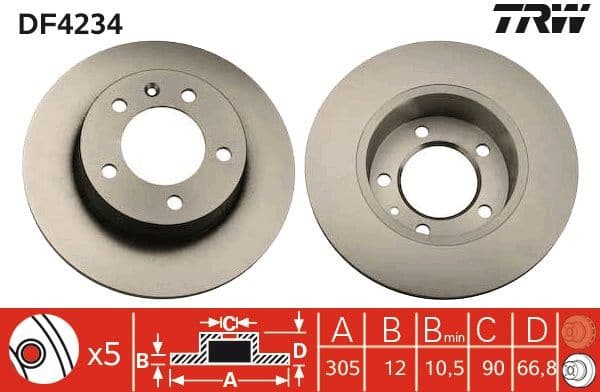 Brake Disc DF4234 - image 3