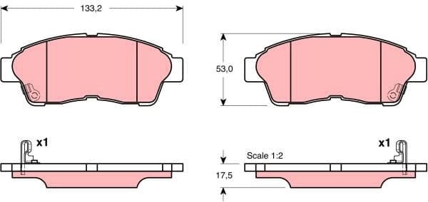Brake Pad Set, disc brake GDB3147 - image 3
