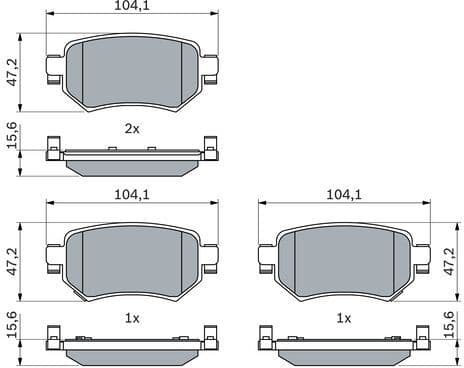 Brake Pad Set, disc brake 0986460010