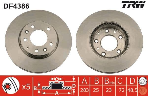 Brake Disc DF4386 - image 3