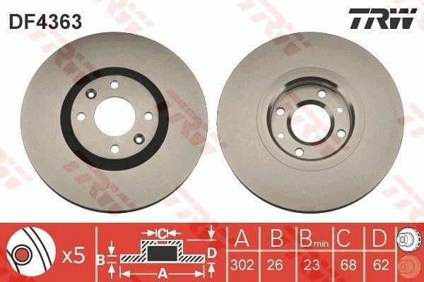 Brake Disc DF4363 - image 2
