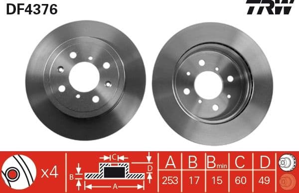 Brake Disc DF4376 - image 3