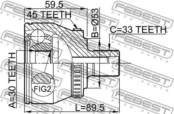 Joint Kit, drive shaft 1710-004A45 - image 2