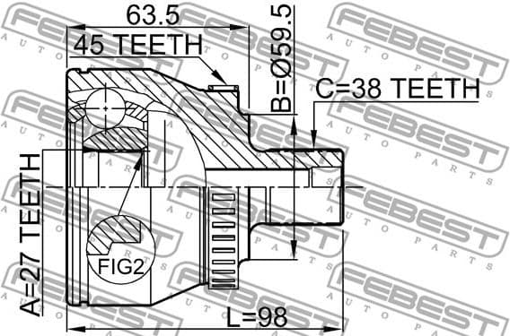 Joint Kit, drive shaft 1710-011A45 - image 2