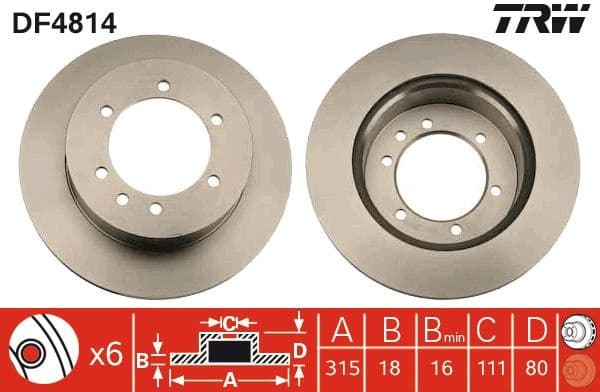 Brake Disc DF4814 - image 2