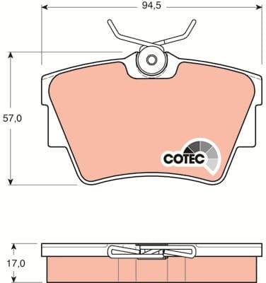 Brake pads rear, Top Quality GDB1479 - image 4