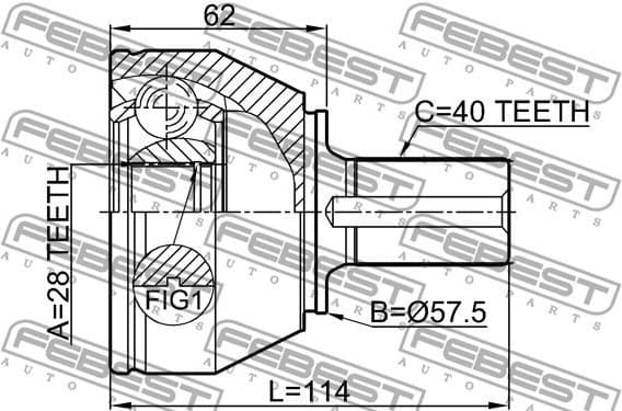 Joint Kit, drive shaft 2110-CA220 - image 2