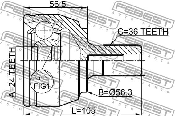Joint Kit, drive shaft 2110-FOCII20 - image 2