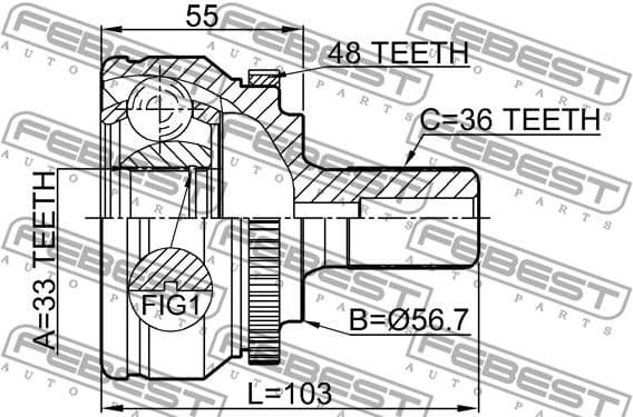 Joint Kit, drive shaft 2710-S60A48 - image 2