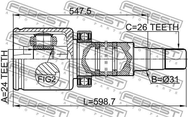 Joint Kit, drive shaft 2711-V70RH - image 2
