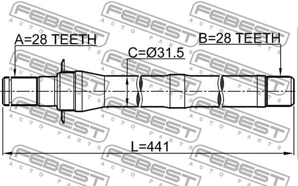 Drive Shaft 1212-IX35MT6 - image 2