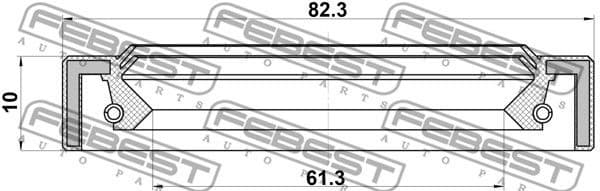 Shaft Seal, drive shaft 95IAS-63821010R - image 2