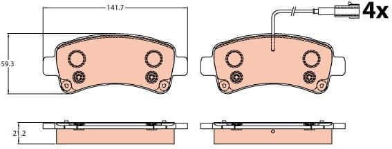 Brake Pad Set, disc brake GDB2106 - image 2