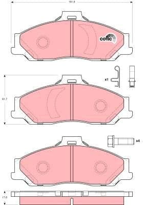 Brake Pad Set, disc brake COTEC GDB3353 - image 3