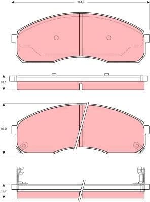 Brake Pad Set, disc brake GDB3261 - image 3