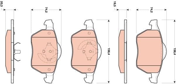 Brake Pad Set, disc brake GDB1717 - image 2
