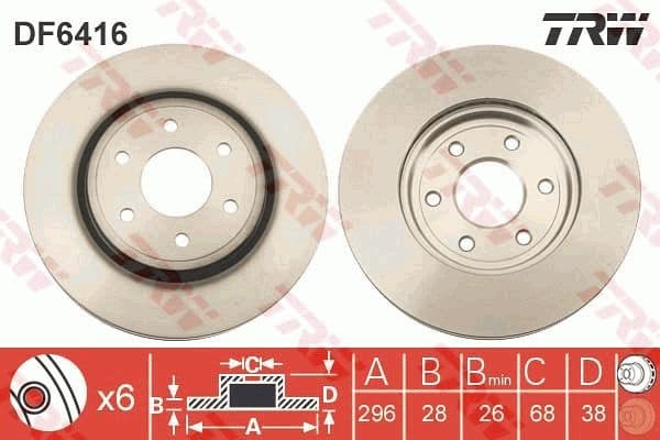 Brake Disc DF6416 - image 3