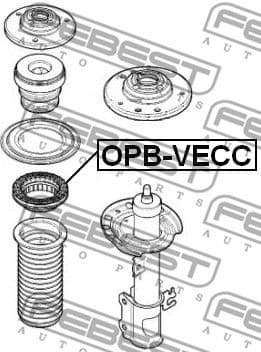 Rolling Bearing, suspension strut support mount OPB-VECC - image 2