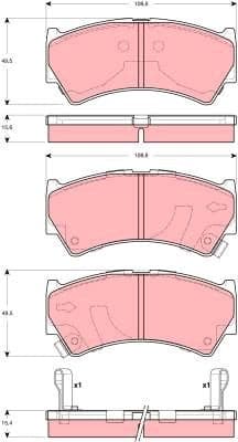 Brake Pad Set, disc brake GDB3275 - image 2
