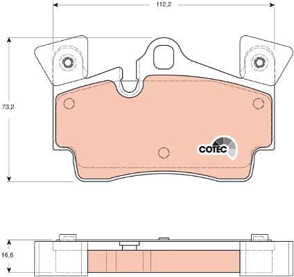 Brake Pad Set, disc brake COTEC GDB1652 - image 3