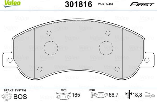 Brake Pad Set, disc brake ESSENTIAL 301816