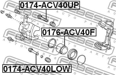 Guide Bolt, brake caliper 0174-ACV40LOW - image 2