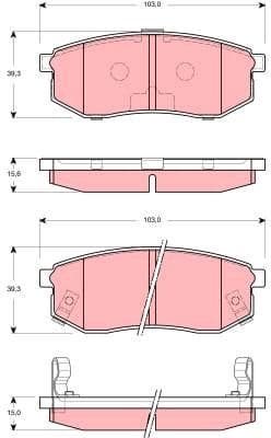 Brake Pad Set, disc brake GDB3260 - image 2