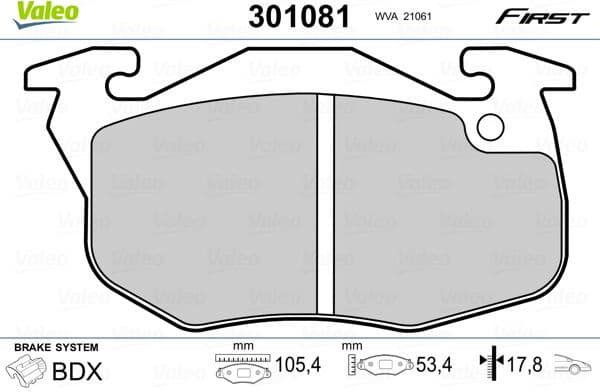 Brake Pad Set, disc brake ESSENTIAL 301081