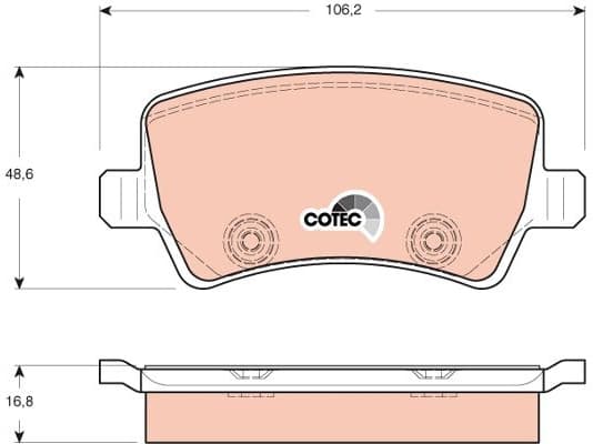 Brake pads rear, Top Quality GDB1685 - image 4