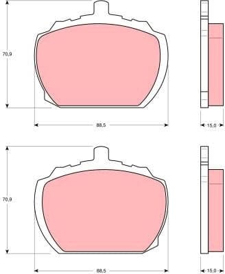 Brake Pad Set, disc brake GDB340 - image 2