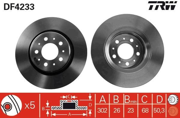 Brake Disc DF4233 - image 3