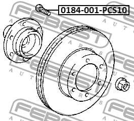 Wheel Stud 0184-001-PCS10 - image 2