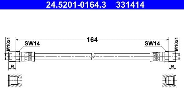 Brake Hose 24.5201-0164.3