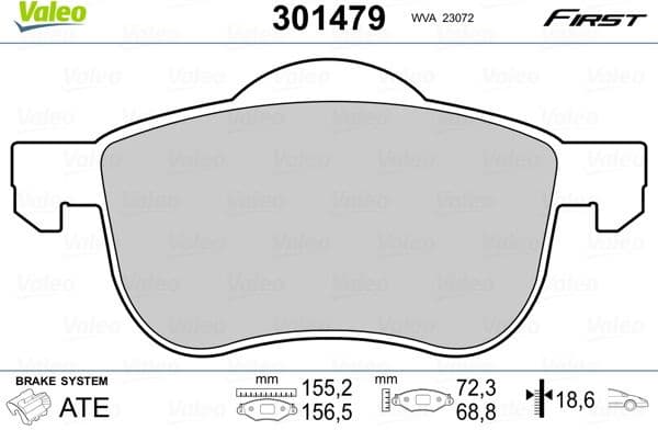 Brake Pad Set, disc brake ESSENTIAL 301479