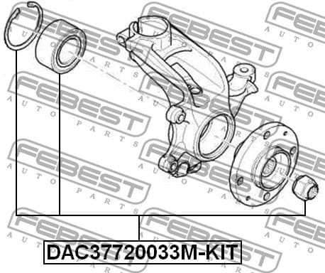 Wheel Bearing Kit DAC37720033M-KIT - image 2