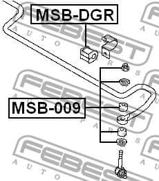 Repair Kit, stabiliser coupling rod MSB-009 - image 2