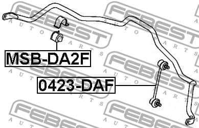 Link/Coupling Rod, stabiliser bar 0423-DAF - image 2