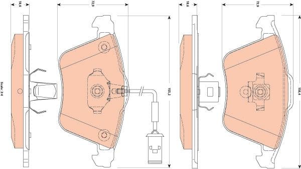 Brake Pad Set, disc brake GDB1832 - image 2
