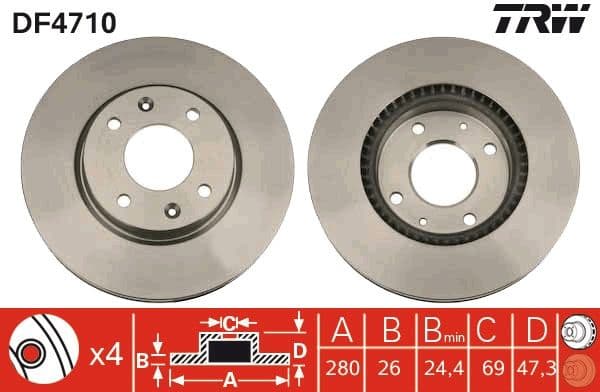 Brake Disc DF4710 - image 2