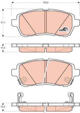 Brake Pad Set, disc brake COTEC GDB3437 - image 3