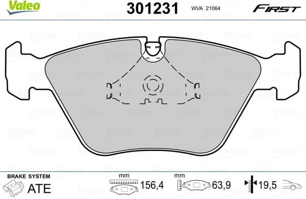 Brake Pad Set, disc brake ESSENTIAL 301231