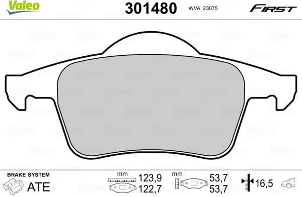 Brake Pad Set, disc brake ESSENTIAL 301480